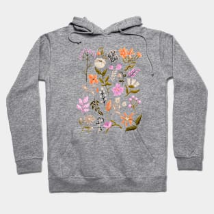 Lavender and Orange Woodland and Meadow Florals Hoodie